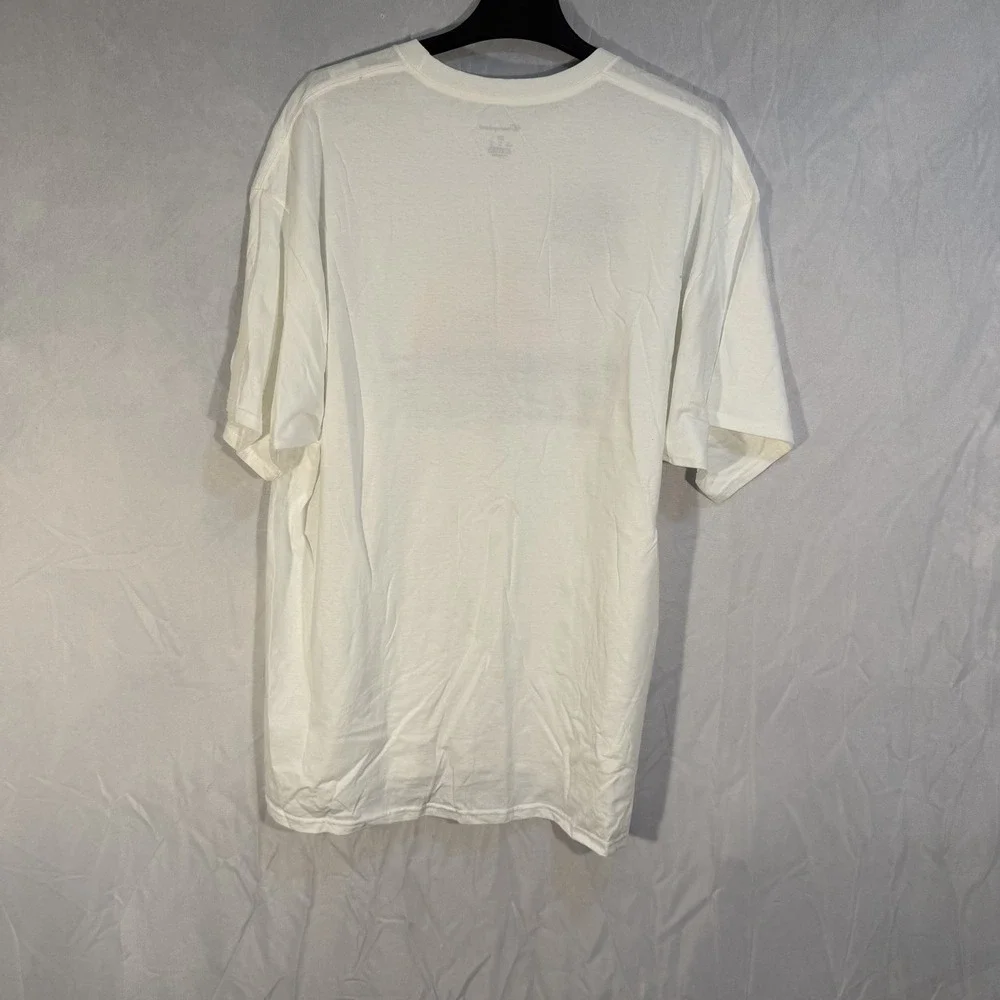 Champion Men's Crewneck T-shirt White With Summer Vibes Vacation Print 2XL White - Picture 3 of 8